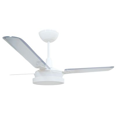 Ventilador Luz Led Vinius Branco 220V 3 Pás Transparentes 220