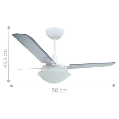 Ventilador Strill Branco 220V 3 Pás Transparentes 220