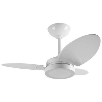 Ventilador Ventura Led Branco 220V 3 Pás Brancas 220