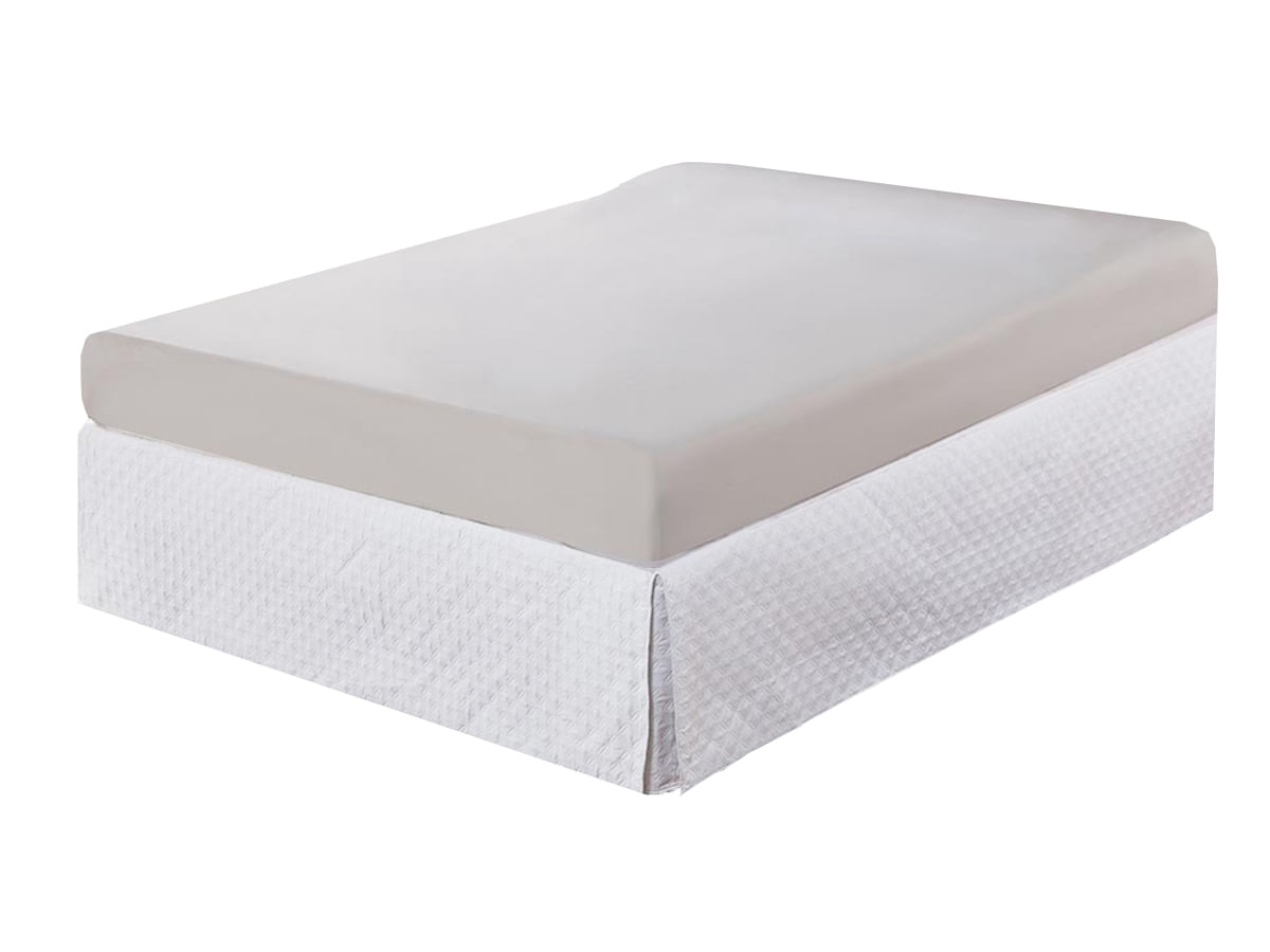 Saia Para Cama Box Queen Sultan Realce Premium Matelassê Ultrassonic Branca