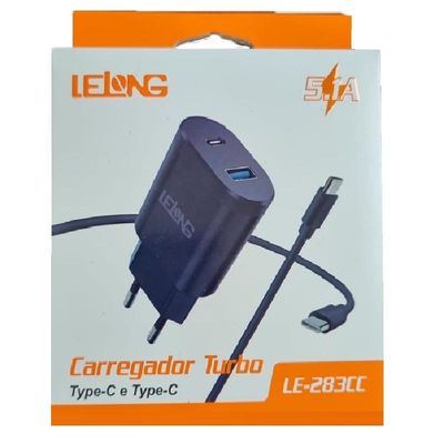Carregador Turbo Para Android com Cabo Type-C x Type-C 5.1A