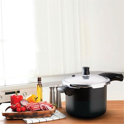 Panela de Pressão 4.5 Litros Rochedo Smart  Fechamento Externo Preta