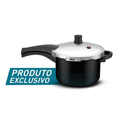 Panela de Pressão 4.5 Litros Rochedo Smart  Fechamento Externo Preta