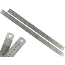 Kit 2 Régua Metal Inoxidável Baixo Relevo 40 e 50cm