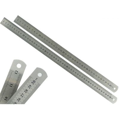 Kit 2 Régua Metal Inoxidável Baixo Relevo 40 e 50cm