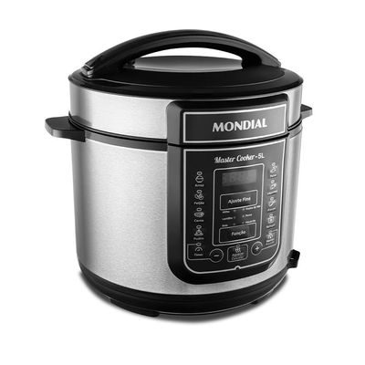 Panela De Pressão Elétrica Mondial Digital Master Cooker Pe-38 Panela Elétrica Pressão-220v-preto/inox 220