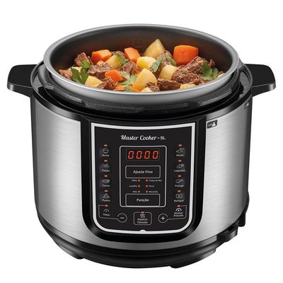 Panela De Pressão Elétrica Mondial Digital Master Cooker Pe-38 Panela Elétrica Pressão-220v-preto/inox 220