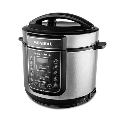 Panela De Pressão Elétrica Mondial Digital Master Cooker Pe-38 Panela Elétrica Pressão-220v-preto/inox 220