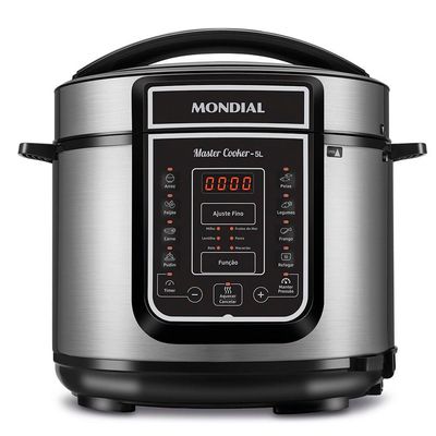 Panela De Pressão Elétrica Mondial Digital Master Cooker Pe-38 Panela Elétrica Pressão-220v-preto/inox 220