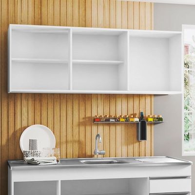 Armário Aéreo 150cm 3 Portas Argélia Branco - Lumil
