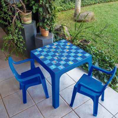 Mesinha Mor Estampada Kids Azul