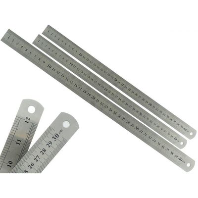 Kit 3 Régua Metal Inoxidável Baixo Relevo 40cm