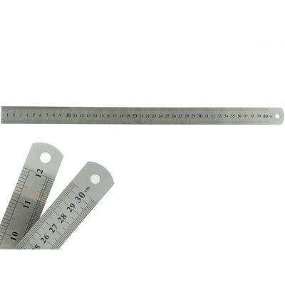 Kit 2 Régua Metal Inoxidável Baixo Relevo 40cm