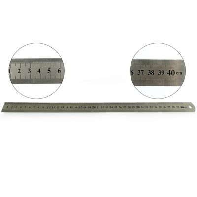 Kit 2 Régua Metal Inoxidável Baixo Relevo 40cm