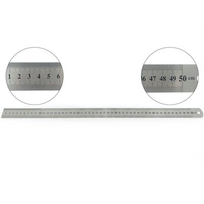Kit 4 Réguas Metal Leve Aço Inoxidável 50cm