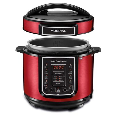 Panela De Pressão Elétrica Mondial Master Cooker Red Pe-39 Panela Elétrica Pressão-220v-vermelho/inox 220