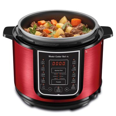 Panela De Pressão Elétrica Mondial Master Cooker Red Pe-39 Panela Elétrica Pressão-220v-vermelho/inox 220