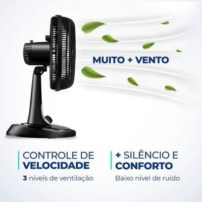 Ventilador de Mesa Mondial - Turbo 06 Pás - VT-30-NB 220