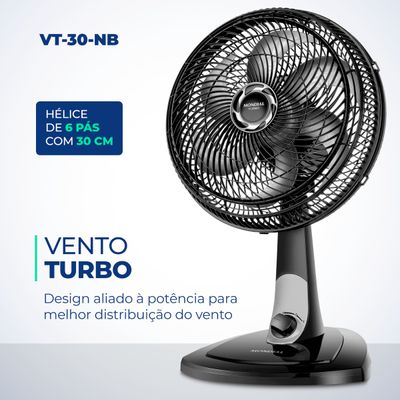 Ventilador de Mesa Mondial - Turbo 06 Pás - VT-30-NB 220