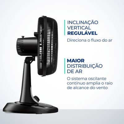 Ventilador de Mesa Mondial - Turbo 06 Pás - VT-30-NB 220