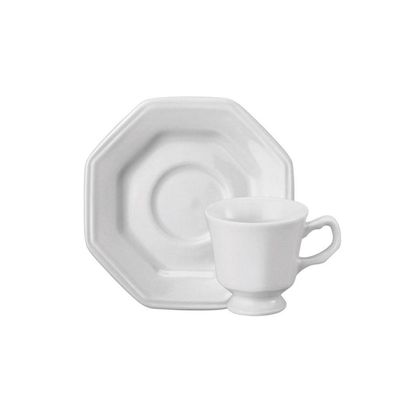 Conjunto de Xícara de Café com Pires 06 Peças Prisma Schmidt