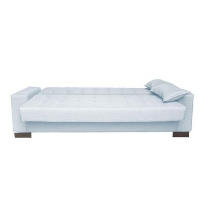 Sofá Cama 2 Lugares Para Sala de Estar Lisboa Suede Cinza