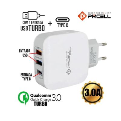 Carregador Fonte Usb Maxx HC-44 Turbo Type-C Qualcomm 3.0 - Pmcell