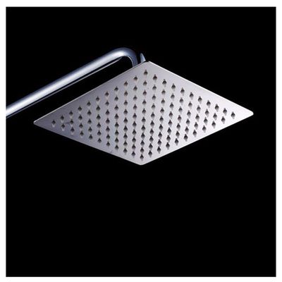 Chuveiro Ducha Inox 20x20 Cromado Slim Suporte Redondo