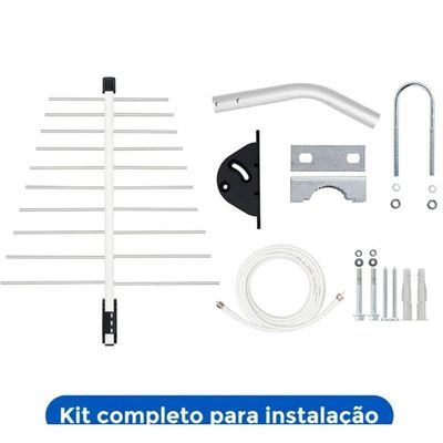 Antena Externa Aquário Log Para Tv 20 Elementos - Lu-20 Plus