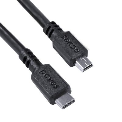 Cabo Usb Tipo C Para Mini Usb B 2.0 Para Type C Tipo C 1 Metro Preto - Pucmbp-1