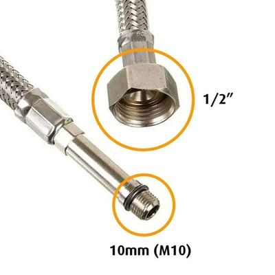 Engate Rabicho 80Cm Par Misturador Grande Quente Fria