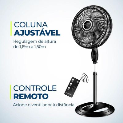 Ventilador De Coluna Turbo Mondial 40Cm Preto/Prata 127V 110