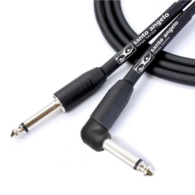 Cabo de Microfone Ninja L Cable 0,20 MM Conector P10/P10 90° 30FT 9,15 Metros Preto