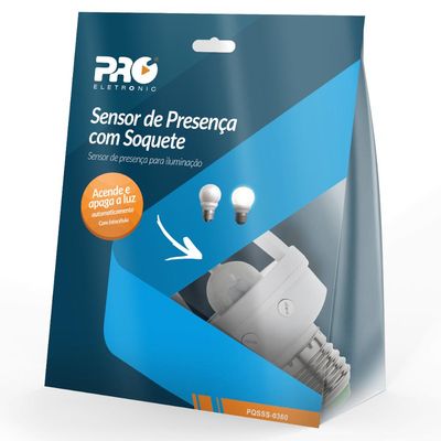 Sensor de Presenca Sobrepor Soquete 360° PQSSS-0360