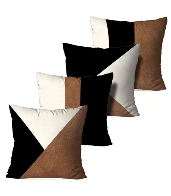 Kit 4 Capas Para Almofadas Wevans Marrom UN / Marrom