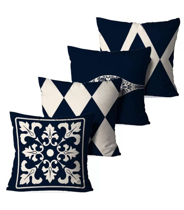 Kit 4 Capas Para Almofadas Wevans Azul UN / Azul