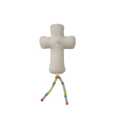 Nossa Senhora do Rosário com Terço Decorado - Artesanal