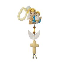 Nossa Senhora do Carmo com Terço Decorado - Artesanal