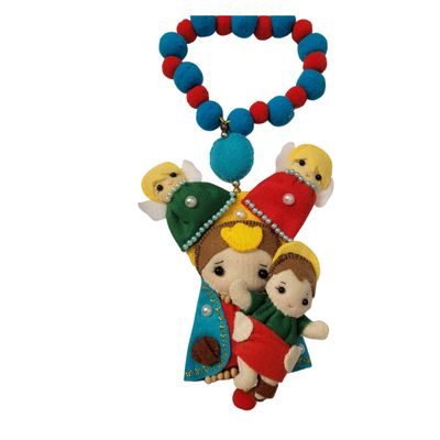 Nossa Senhora Perpétuo Socorro Terço Decorado - Artesanal