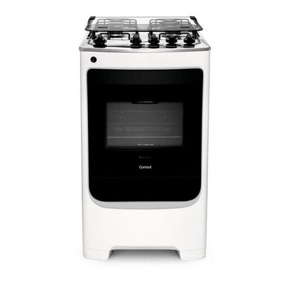 Fogão 04 Bocas Fs Cf04nabuna Consul Unica Branco Bivolt Bivolt