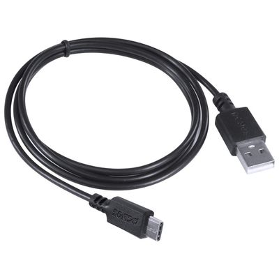 Cabo para Celular Smartphone USB a 2.0 para USB Tipo C 1 Metro Preto - PUACP-01