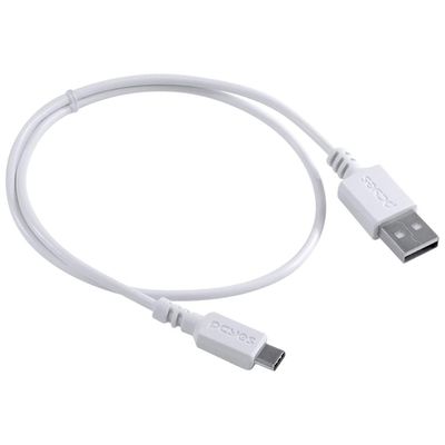 Cabo para Celular Smartphone USB a 2.0 para USB Tipo C 50 CM Branco - PUACB-05