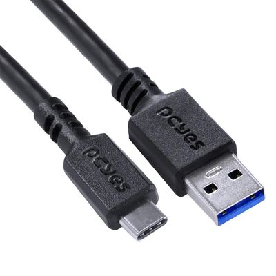 Cabo para Celular Smartphone USB Tipo C para USB a 3.0 1 Metro Preto - P3UACP-1