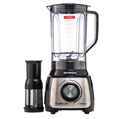 Liquidificador Mondial Turbo Black L-1200 BI 110V
