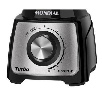 Liquidificador Mondial Turbo Black L-1200 BI 110V