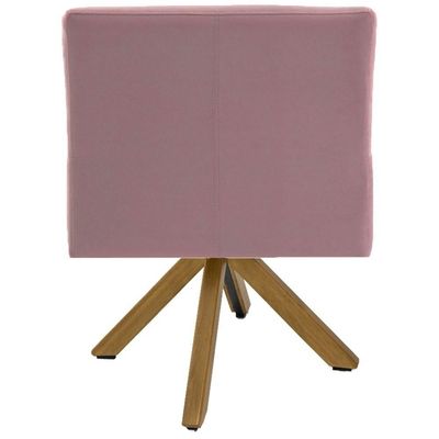 Kit 2 Poltronas Base Madeira Angel B-305 Veludo Rosa