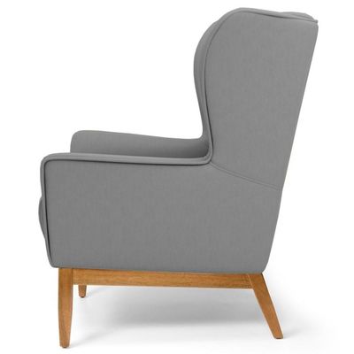 2 Poltronas Base Manu Madeira C-416 Cinza Escuro Domi