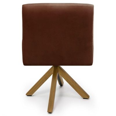 Kit 2 Poltronas Base Madeira Angel B-417 Veludo Malbec