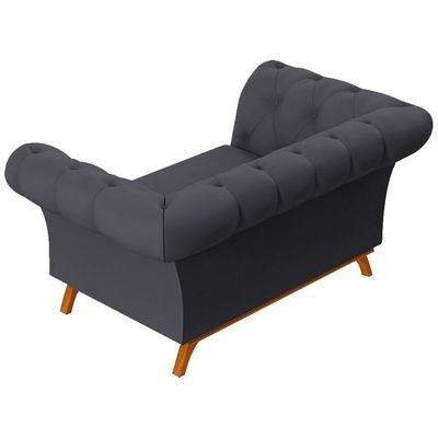 Sofá 150cm 1 Lugar Base Madeira C-03 Corano Cinza