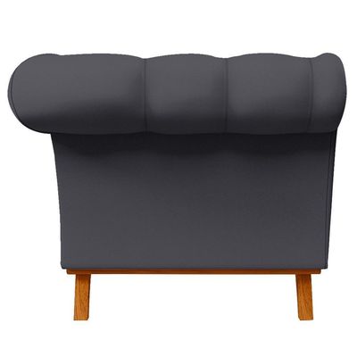 Sofá 150cm 1 Lugar Base Madeira C-03 Corano Cinza
